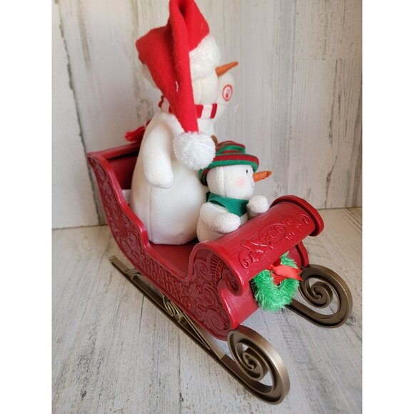 Hallmark sleigh ride Jingle pals Xmas animated decor figure Snowman - Picture 3 of 6
